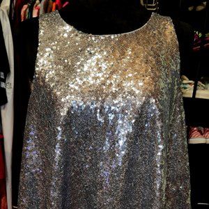 Rue21 Silver sequin tank top